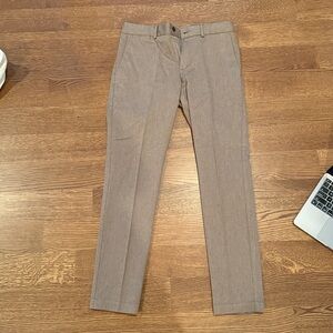 J.Lindeberg Grant Flannel Twill Tan Dress Pants